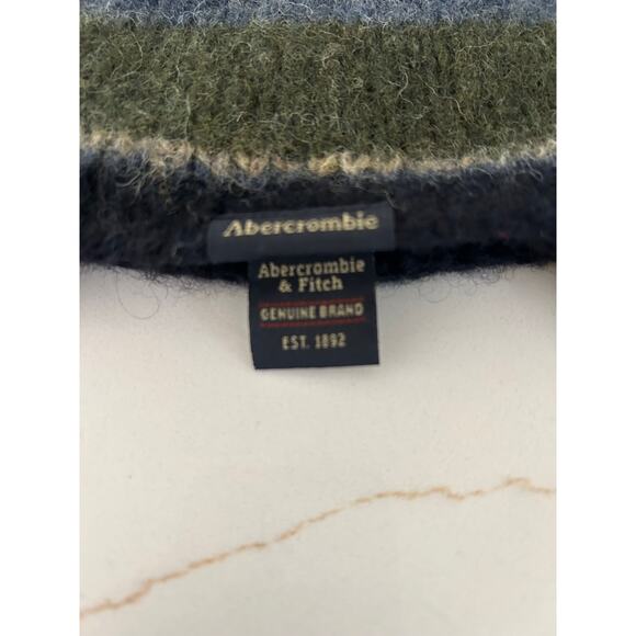 Abercrombie & Fitch Wool Knit Beanie Ear Flaps Vintage 90s y2k Green Winter Peru - Picture 5 of 7